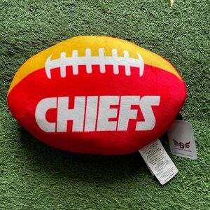 Red and Yellow Kansas City Chiefs Football Pillow. NEW